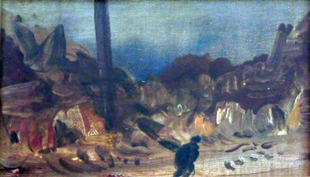 Pietro Annigoni (Milano 1910 – Firenze 1988) Olio su cartoncino telato dim....