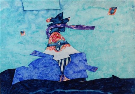 Gianni Dova (Roma 1925 – Pisa 1991) Senza Titolo Anni 70 Tempera su carta...