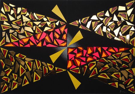 Ennio Finzi (Venezia 1931) Senza Titolo 2000 Collage e pastello su cartoncino...