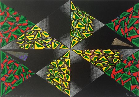 Ennio Finzi (Venezia 1931) Alternando lo sguardo 2016 Collage e pastello su...