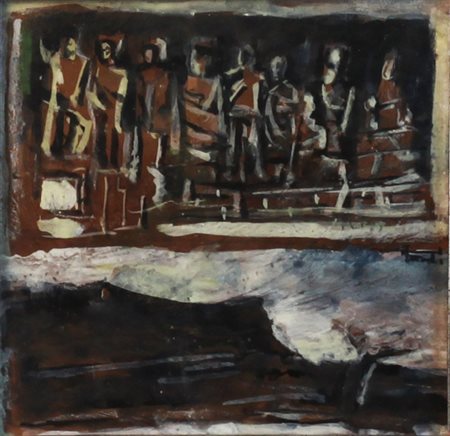 Mario Sironi (Sassari 1885 – Milano 1961) Senza Titolo Anni 40 Tempera su...