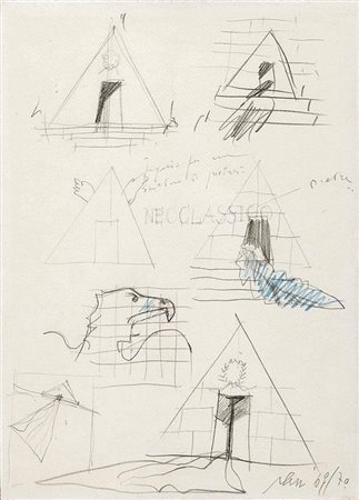 Fabrizio Plessi (Reggio Emilia 1940) Neoclassico Pietre 1969/1970 Tecnica...