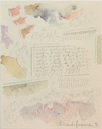 Riccardo Guarneri (Firenze 1933) Senza Titolo 1991 Acquerello su cartoncino...