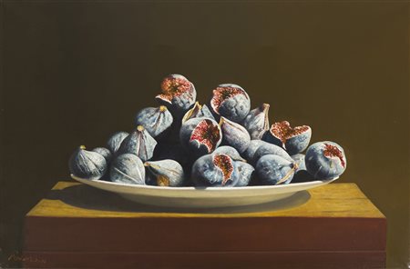 Giuseppe Rivieri (Massa 1953) Goccia d'oro 2012 Olio su tela dim. 70X100...