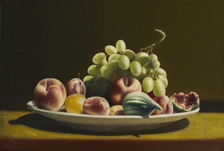 Giuseppe Rivieri (Massa 1953) Un'uva regina 2012 Olio su tela dim. 40X60...