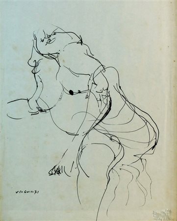 Ugo Guidi (Pietrasanta 1912 – Forte dei Marmi 1977) Senza Titolo 1971 China...