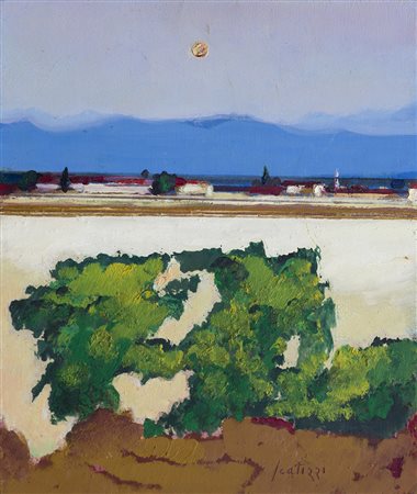 Sergio Scatizzi (Capannori 1918 – Firenze 2009) Paesaggio 2001 Olio su tavola...