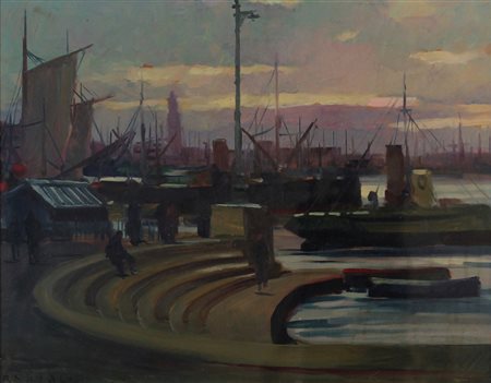 Renato Natali (Livorno 1883 – Livorno 1979) Senza Titolo Anni 30 Olio su...