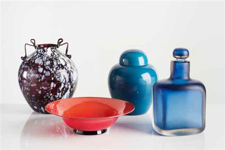 venini Vaso della serie “Cinesi” in vetro opaco, disegno di Carlo Scarpa,...