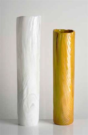 TONI ZUCCHERI Vaso della serie “Tronchi” in pasta vitrea con superficie a...