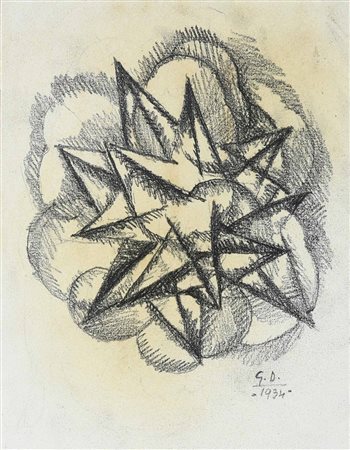 Gerardo Dottori (1884-1977), Studio per armonie di forme contrarie, 1934...