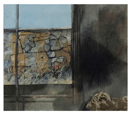Giuseppe Banchieri (1927-1994), Senza titolo, olio su tela, cm 59,5x69,5...