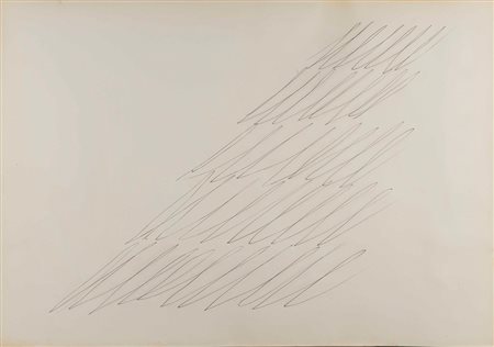 Ettore Sordini (1934-2012), Composizione, matita su carta, cm 70x100...