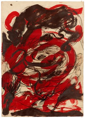 Giuseppe Spagnulo (1936-2016), Senza titolo, 1985, tecnica mista su carta,...