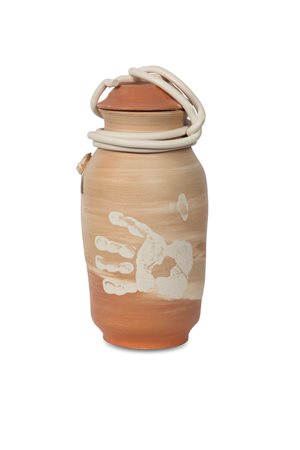 Antonio Recalcati (1938), Vaso n.159, 1990, terracotta, cm 39x19,5x18,...