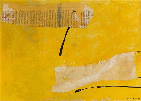 Carlo Ramous (1926-2003), Senza titolo, 1995, collage e tecnica mista su...