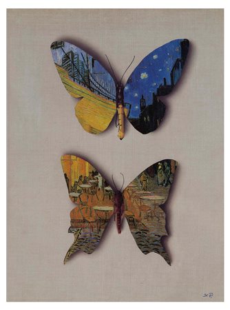 Jiri Kolar (1914-2002), Motil, 1989, tecnica mista e collage su cartone...