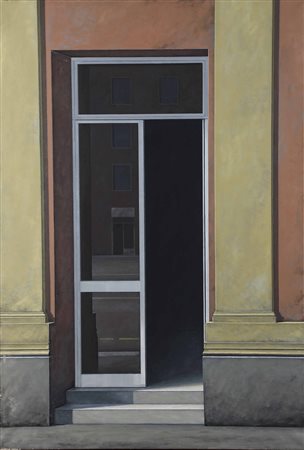 Paola Campanella (1930), Senza titolo, 1989, acrilico su tela, cm 160x110...