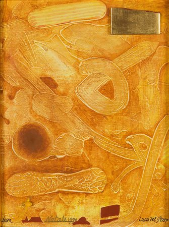 Lucio Del Pezzo (1933), Natale, 1990, tecnica mista e collage su tela, cm...