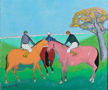 Giuseppe Cesetti (1902-1990), Senza titolo, olio su tela, cm 50x60 firmato in...