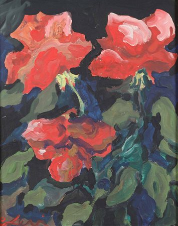 Carlo Levi (1902-1975), Senza titolo, olio su tela, cm 46x39 firmato in basso...