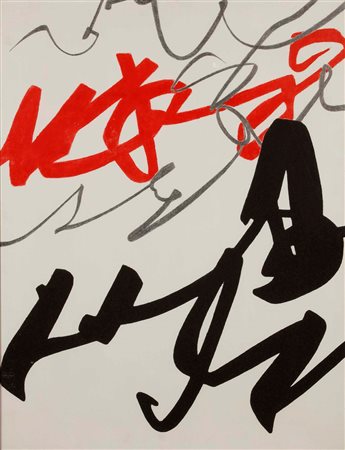 Agostino Ferrari (1938), Evento scrittura, 1988, acrilico e sabbia su tela,...