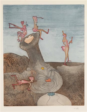 Sebastian Matta (1911-2002), Così fan tutte, 1970, acquaforte, acquatinta a...