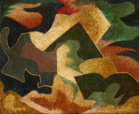 Arturo Ciacelli (1883-1966), Senza titolo, 1936, olio su tela, cm 74x89...