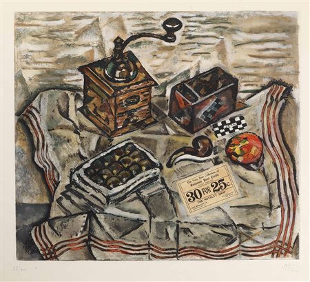 Joan Mirò (1893-1983), Le Moulin à Café, 1954, acquaforte a colori, cm...