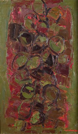 Ennio Morlotti (1910-1992), Vegetazione R.1, 1964, olio su tela, cm 150x90...