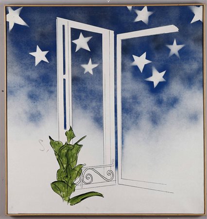 Mario Schifano (1934-1998), Senza titolo, 1976-1979, smalto e spray su tela,...