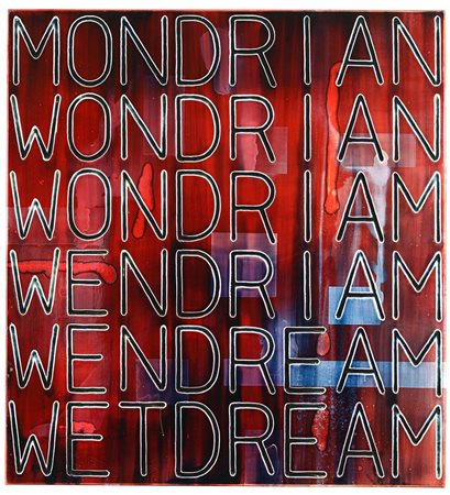 Graham Gillmore (1963), Mondrian/Wetdream, 2002, olio e smalto su masonite...