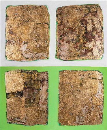 Remo Bianco (1922-1988), Tableaux Doré, 1958, tecnica mista e foglia d’oro su...