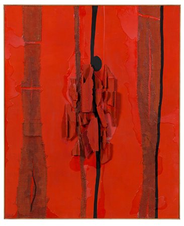 Andrea Giulivi (1967), Le rovine di Atene, 1996, acrilico, mattoni, juta e...