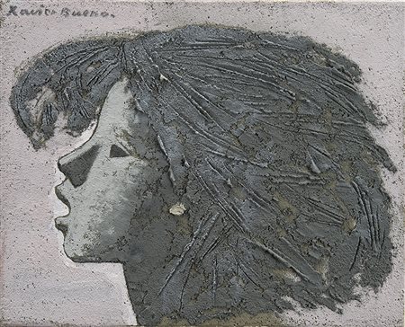 Xavier Bueno (Vera de Bidasoa 1915 - Fiesole 1979)"Senza titolo" olio su...