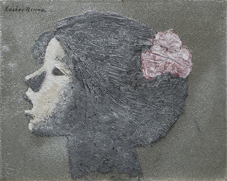 Xavier Bueno (Vera de Bidasoa 1915 - Fiesole 1979)"Senza titolo" olio su...