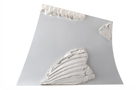 Paolo Icaro (Torino 1936)"Palette" 1982 scultura in vetro e gessocm...