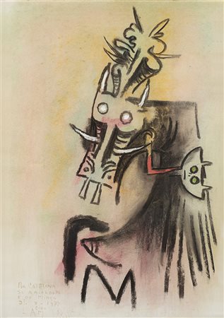 Wifredo Lam (Sagua La Grande 1902 - Parigi 1982)"Senza titolo" 1977tecnica...