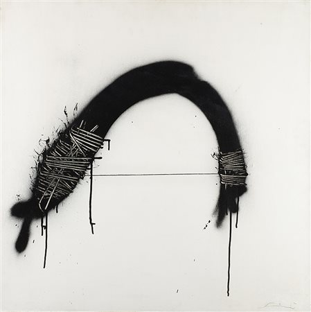 Emilio Scanavino (Genova 1922 - Milano 1986)"Come curvato apposta" 1969olio...