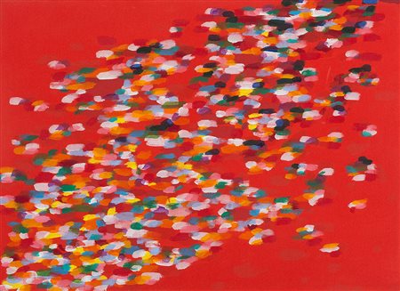 Piero Dorazio (Roma 1927 - Perugia 2005)"Cecarola I" 1974olio su telacm...