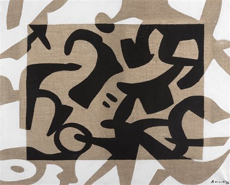 Carla Accardi (Trapani 1924 - Roma 2014)"Riquadro nero e bianco" 1996acrilico...
