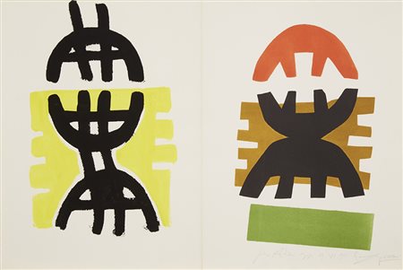 Giuseppe Capogrossi (Roma 1900 - 1972)"Senza titolo" 1971Lotto composto da...