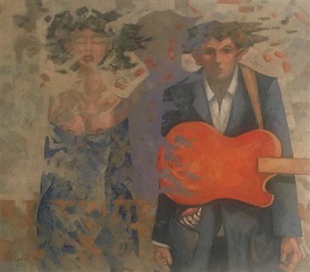 Giampaolo Talani San Vincenzo 1955 La donna blues 2011 Olio su tela 90x100...