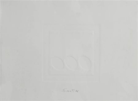 Turi SIMETI ALCAMO 1929 Senza titolo 1976 Calcografia su carta 37x49...