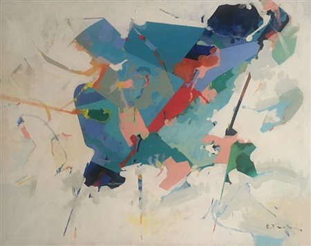 Edoardo Franceschini Catania 1928 Senza titolo 1980 Olio su tela 72x91...