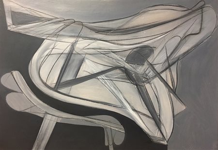 Renato Volpini Napoli 1934 Dialogando 1962 Olio su tela 70x100 Certificato di...