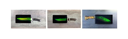 Nicola Evangelisti Bologna 1972 Holy Knife - trittico 2017 scultura...