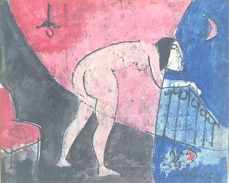 Franco Rognoni MIlano 1913 Senza titolo 0 Tecnica mista su carta applicata su...