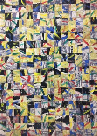 Remo Bianco Milamo 1922 Senza titolo 1956 Collage di stoffa con interventi...