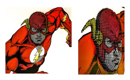 Alessandro Padovan Borgomanero 1983 FLASH 2017 Acrilico su viti 80x80...